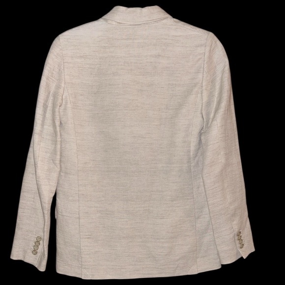 Aritzia Wilfred Destiny Linen Double Breasted Blazer in Beige Size 00 - Picture 4 of 8